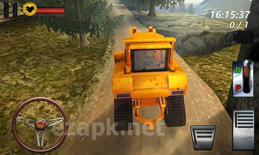 Bulldozer driving 3d: Hill mania