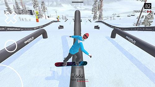 Just snowboarding: Freestyle snowboard action