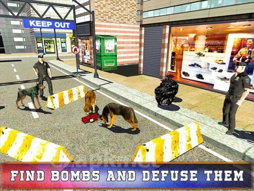 Police dog training simulator