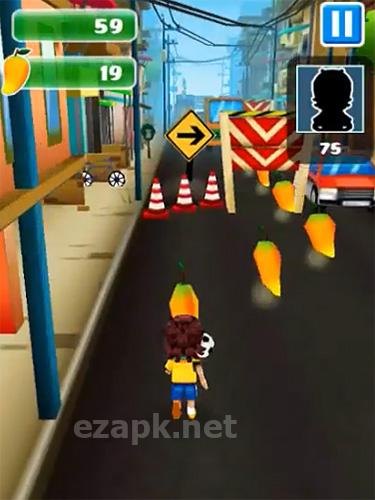 Football rush: Running kid