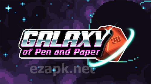 Galaxy of pen and paper
