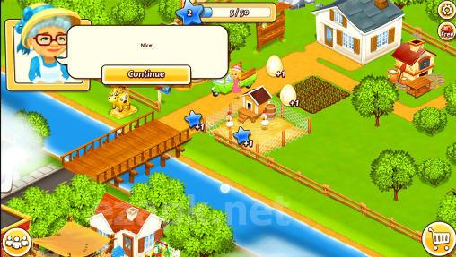 New farm town: Day on hay farm