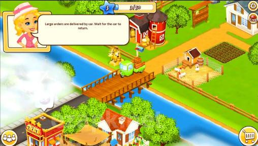 New farm town: Day on hay farm