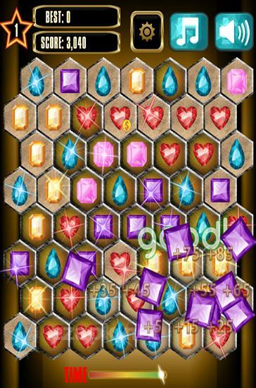 Jewels blitz: Gold hexagon