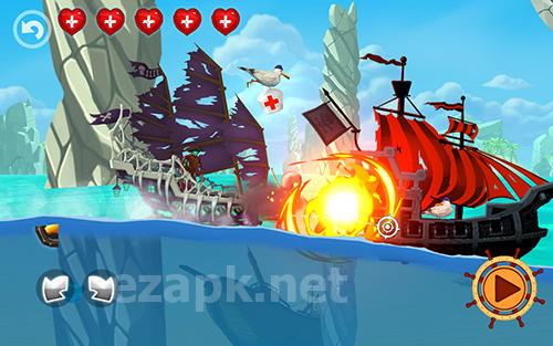 Pirate ship shooting race