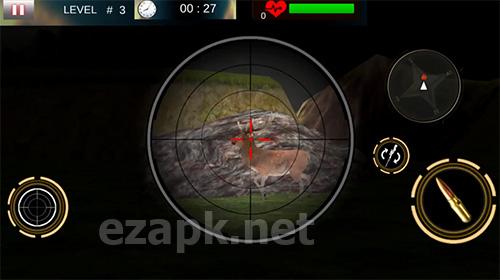 Deer hunting sniper safari: Animals hunt