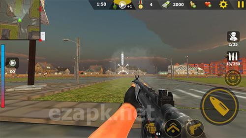 Commando sniper attack: Modern gun shooting war