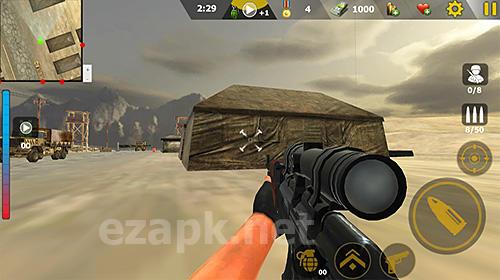 Commando sniper attack: Modern gun shooting war