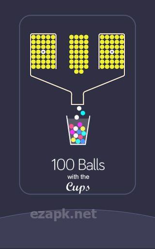 100 balls with the cups