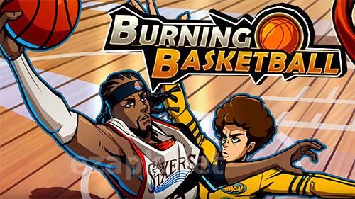 Burning basketball