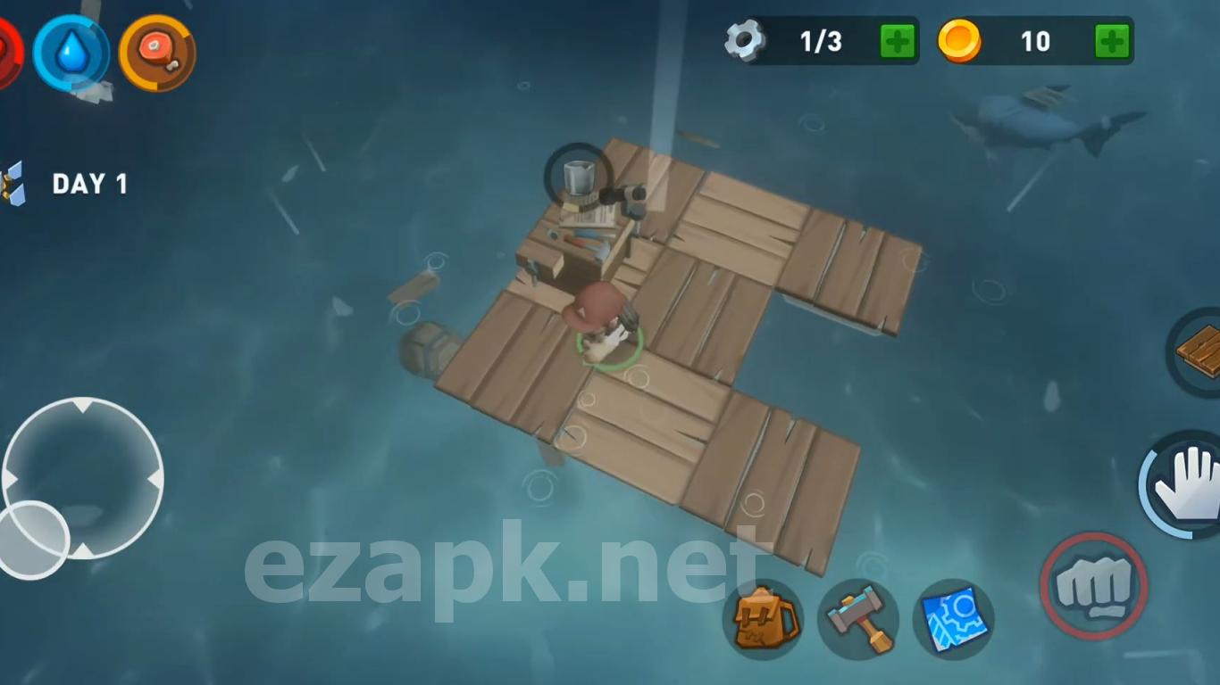 Epic Raft: Fighting Zombie Shark Survival