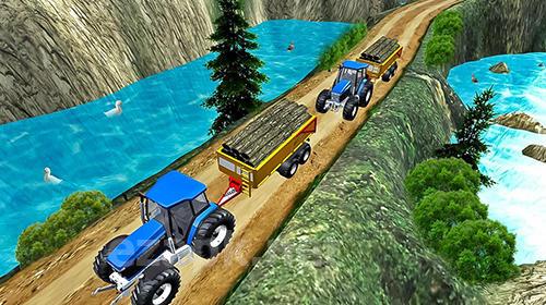 Drive tractor offroad cargo: Farming games