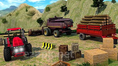 Drive tractor offroad cargo: Farming games