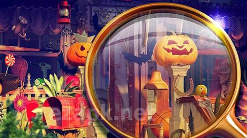 Hidden objects. Halloween games: Haunted holiday