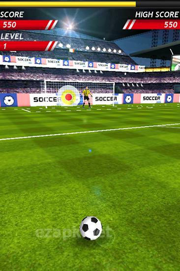 Finger free kick master. Kicks soccer