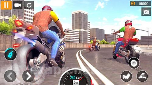 City motorbike racing