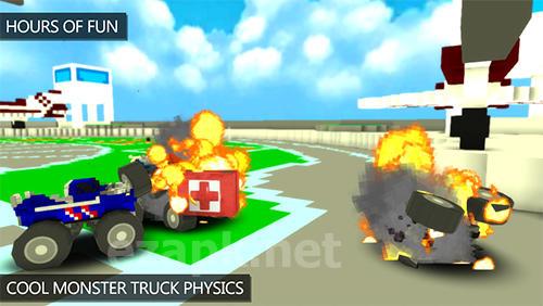 Blocky monster truck smash