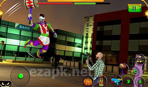 Scary clown: Halloween night